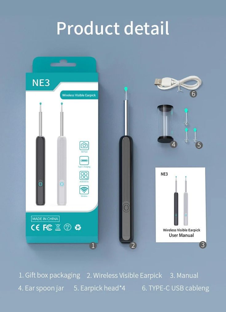Earwax cleaner with camera